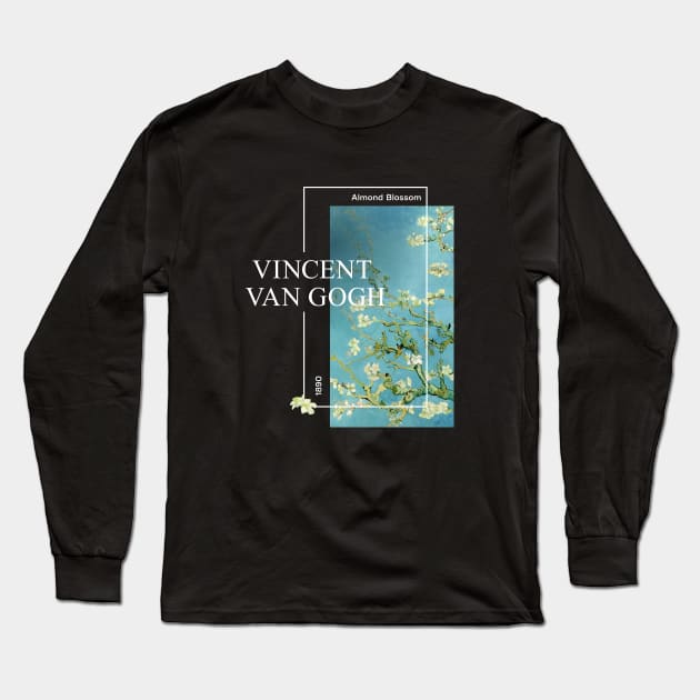 Vincent van Gogh - Almond Blossom Long Sleeve T-Shirt by Merch Sloth